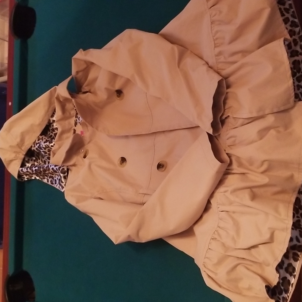 Girls raincoat with removable hood